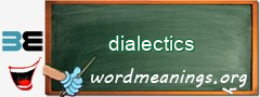WordMeaning blackboard for dialectics